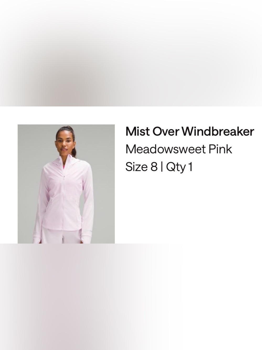Lululemon Mist Over Windbreaker - Beautiful Pink